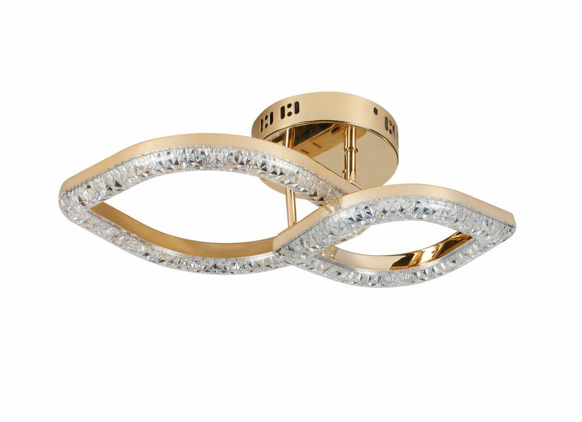 Люстра потолочная светодиодная Lighthouse SRS-19916/1+1 GD 24Wх2 Золотой