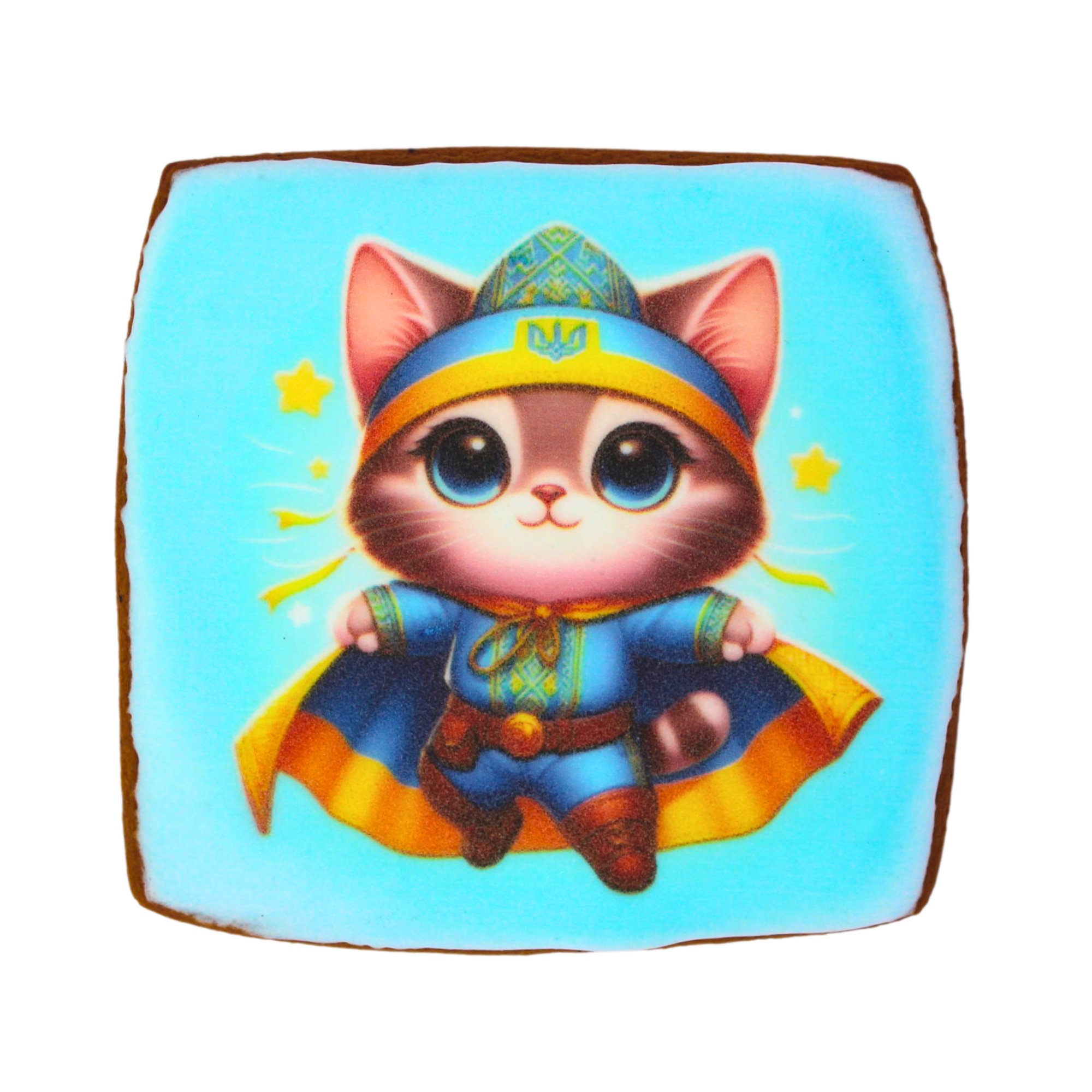 Пряник с принтом Крафт Печиво День независимости Котики 45 г