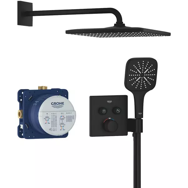 Душевая система скрытого монтажа Grohe Grohtherm SmartControl 34865KF0 с термостатом Черный матовый (35624060)