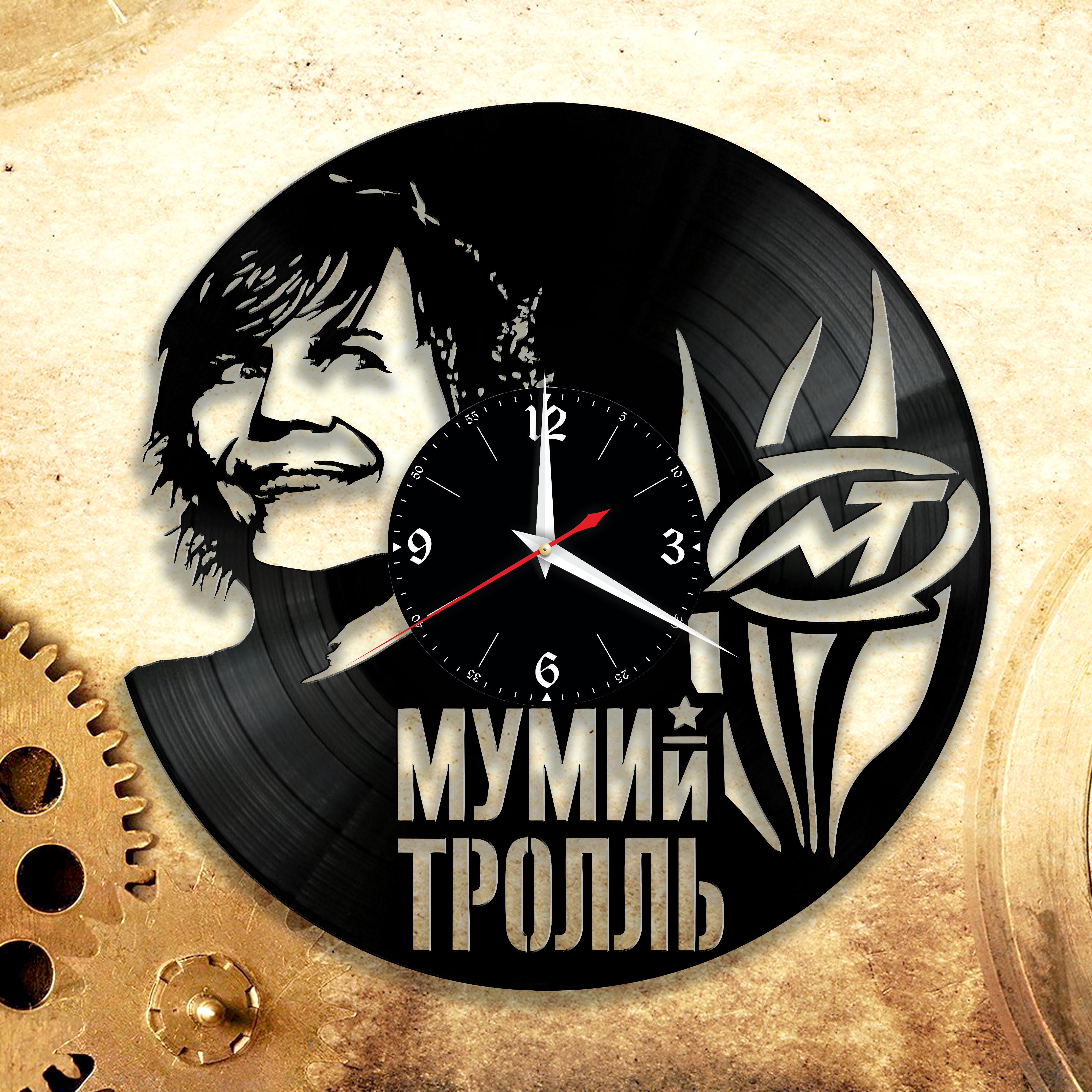 Часы настенные Мумий Тролль 3026 из виниловой пластинки