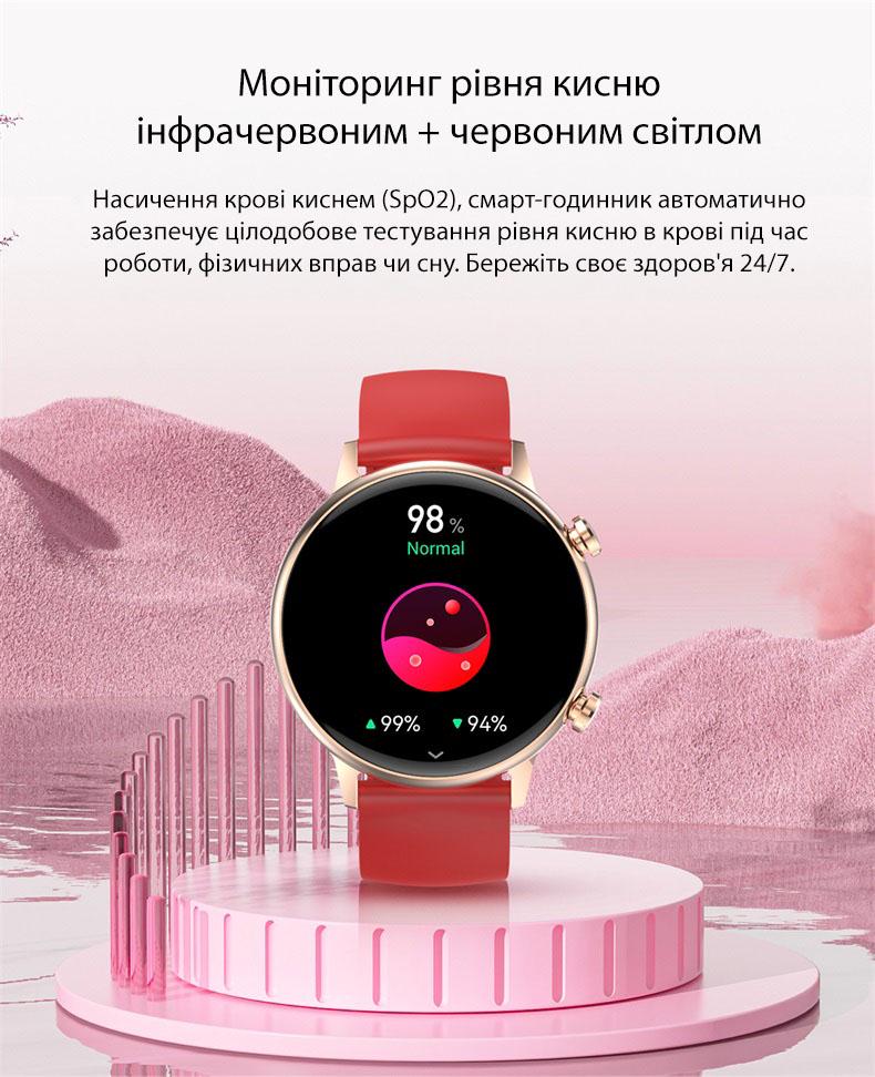 Смарт-часы женские Lemfo HK39 Gold с Amoled экраном - фото 11