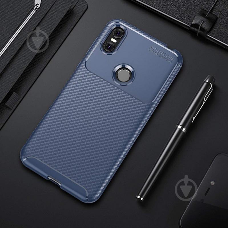 Чохол Carbon Case Motorola P30 Play Синій (hub_HIKk30707) - фото 3