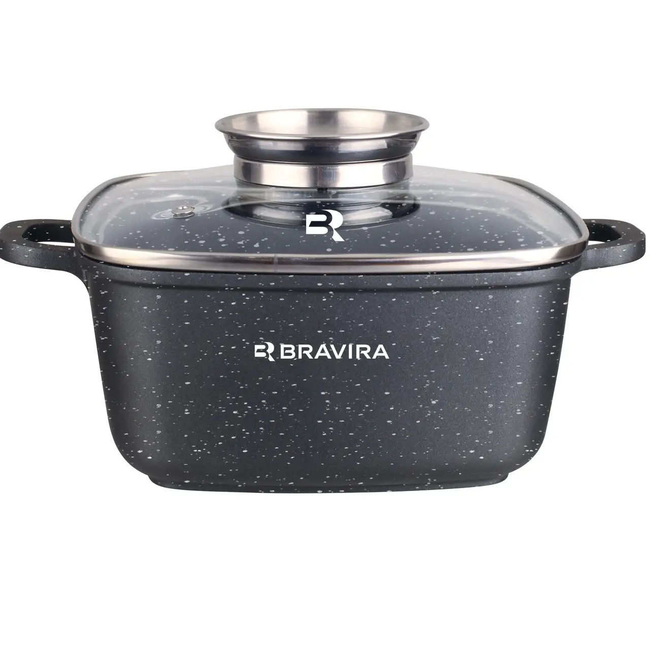 Кастрюля BRAVIRA BlackForge 6,5 л 28х11 см литой алюминий (BR8003-28)
