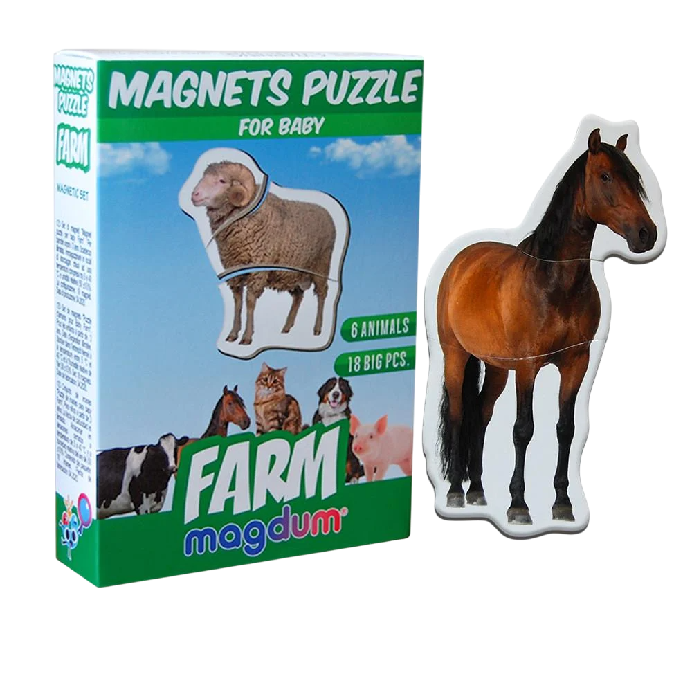 Пазли магнітні Magdum Baby puzzle Ферма Реальні фото (ML4031-19 EN)