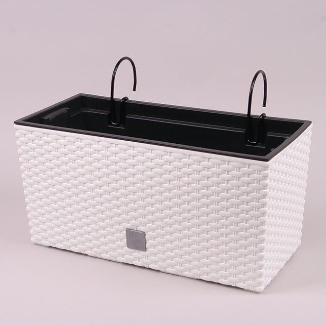Ящик для цветов подвесной балконный Prosperplast Rato Case 40 см Белый (DRC400W-S449) Ящик для цветов подвесной балконный Prosperplast Rato Case 40 см Белый (DRC400W-S449)