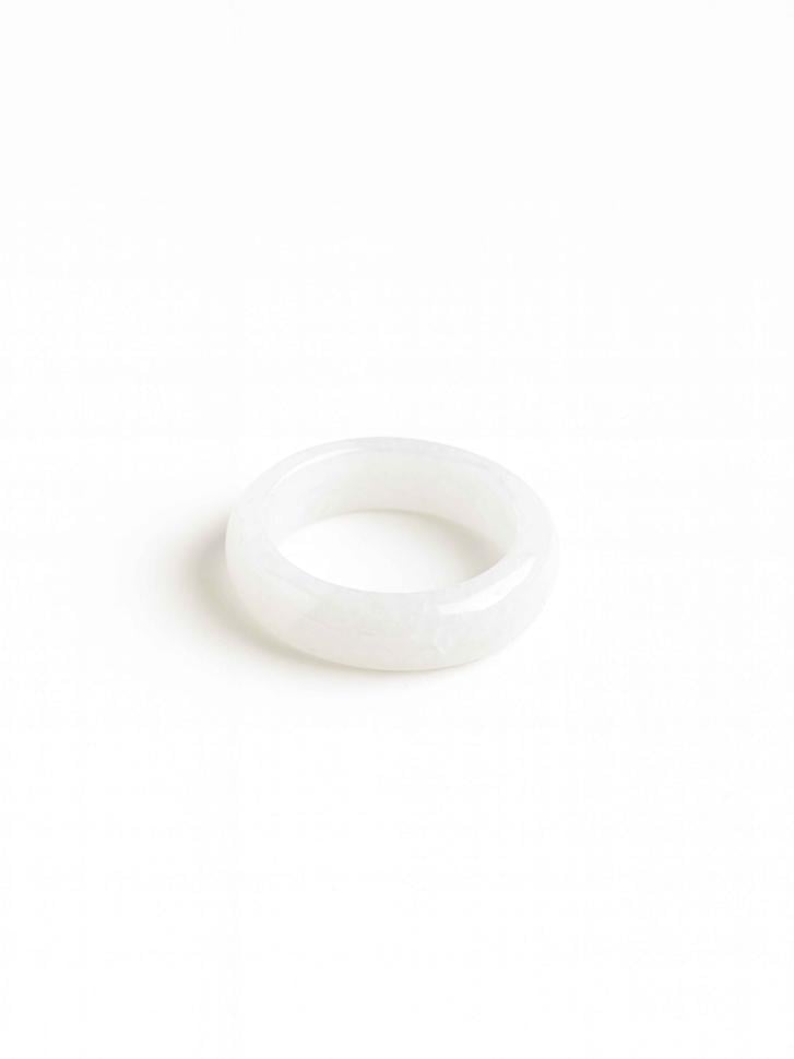 Кільце з агату р. 17 мм Білий (5217-17) Кільце з агату р. 17 мм Білий (5217-17)