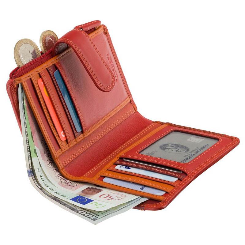 Кошелек женский кожаный Visconti RB97 Cayman Red Multi (RB97 RED MULTI) - фото 3