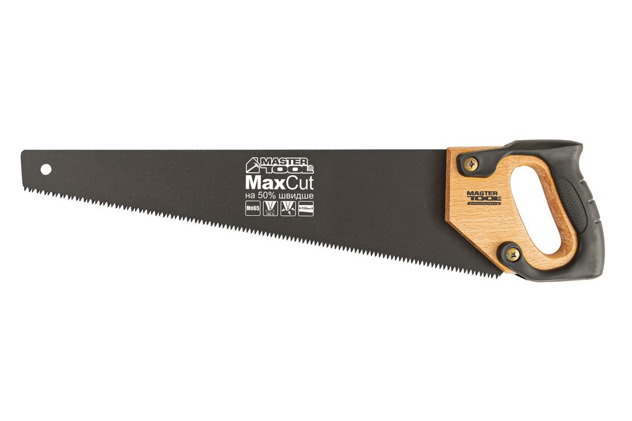 Ножівка столярна MasterTool 7TPI MAX CUT тефлонове покриття 450 мм загартований зуб 3-D заточування (14-2345)