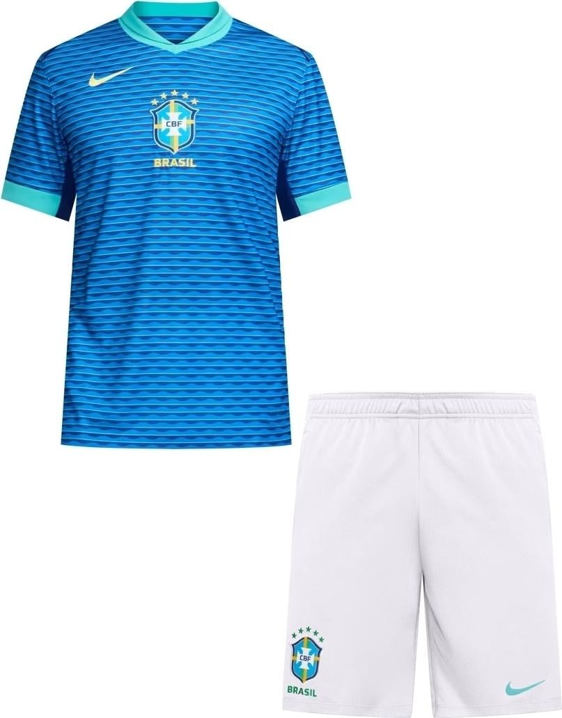 Футбольная форма детская сборной Бразилии 2024-2025 выездная F0017 135-145 см Сине-белый (47245-384)