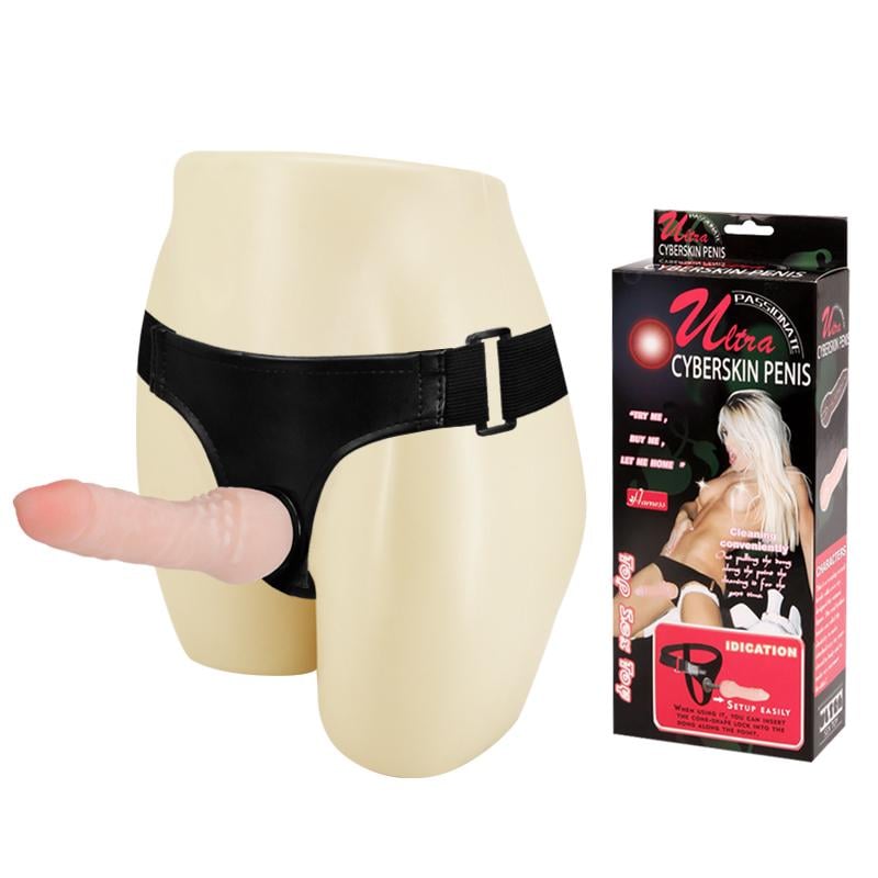 Страпон Ultra Passionate Harness 16 см Тілесний (6603BW-022019)