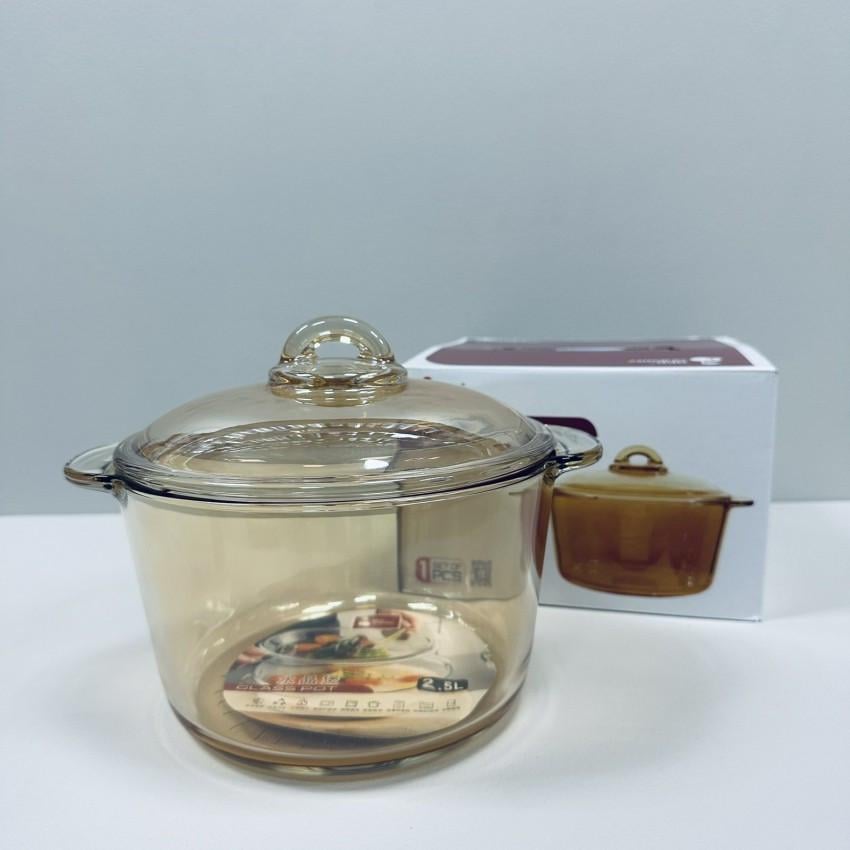 Каструля скляна Interos 01-1 XM BHP/SJB-2500MLB жароміцна з кришкою 2,5 л (2564289215)