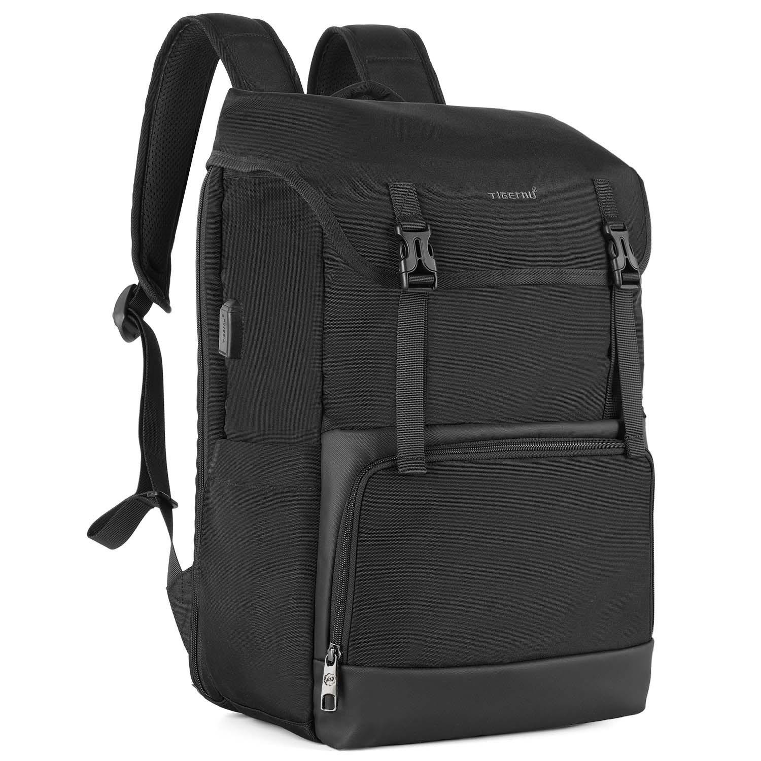 Городской рюкзак Tigernu T-B3909 для ноутбука кодовый замок в подарок 17» с USB 24 л Черный (TGN-T-B3909-1941)