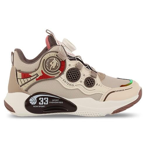 Кроссовки баскетбольные детские SP-Sport E2412-1 с закруточной застежкой р. 34 Светло-коричневый (32511256)