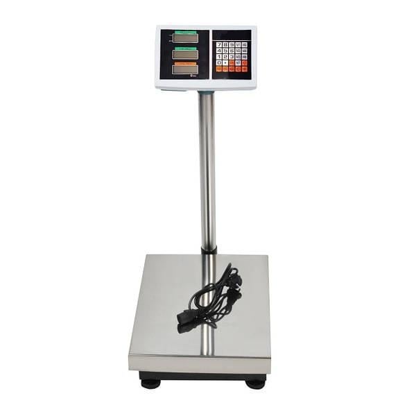 Торговые весы электронные складские нержавеющая сталь от аккумулятора или сети/поворотный дисплей с подсветкой
