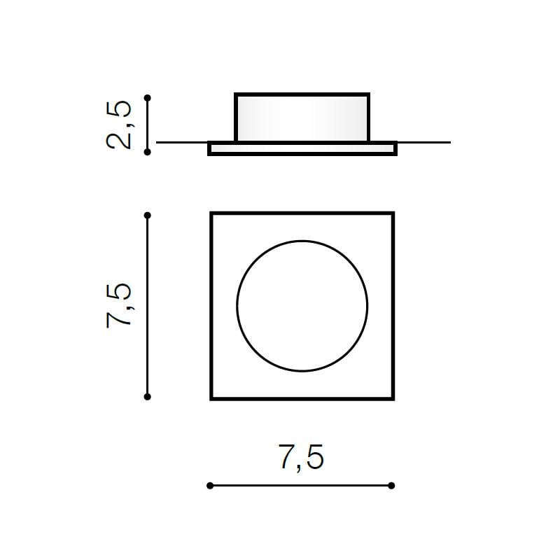 Точечный светильник Azzardo Ivo Square AZ1825 (GM21001S-WH) - фото 2