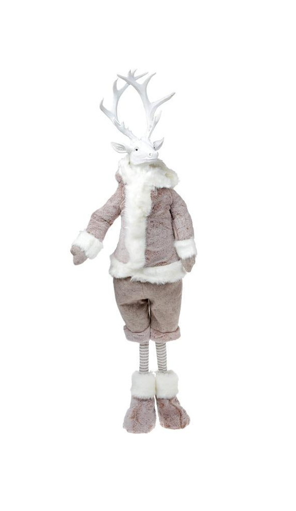 Фігура декоративна Олень у бежевому пальті 93 см