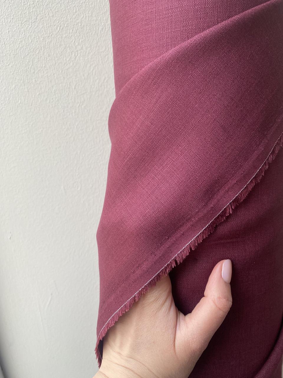Ткань рубашечно-платьевая LINEN PLUS льняная 143 см 1283 Бордовый - фото 8 Ткань рубашечно-платьевая LINEN PLUS льняная 143 см 1283 Бордовый - фото 8