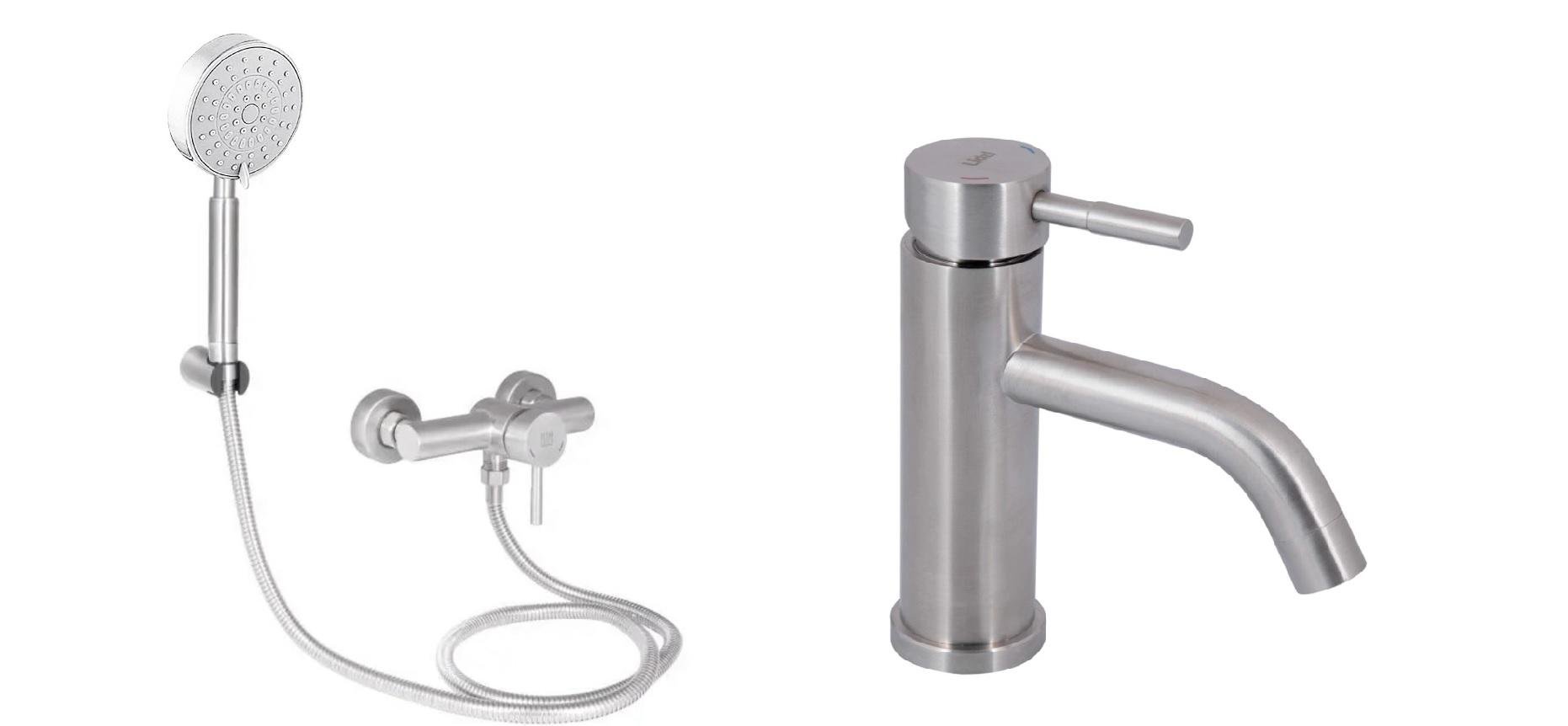 Змішувачі для ванни Lidz Aria 010 + 0011F Сатин