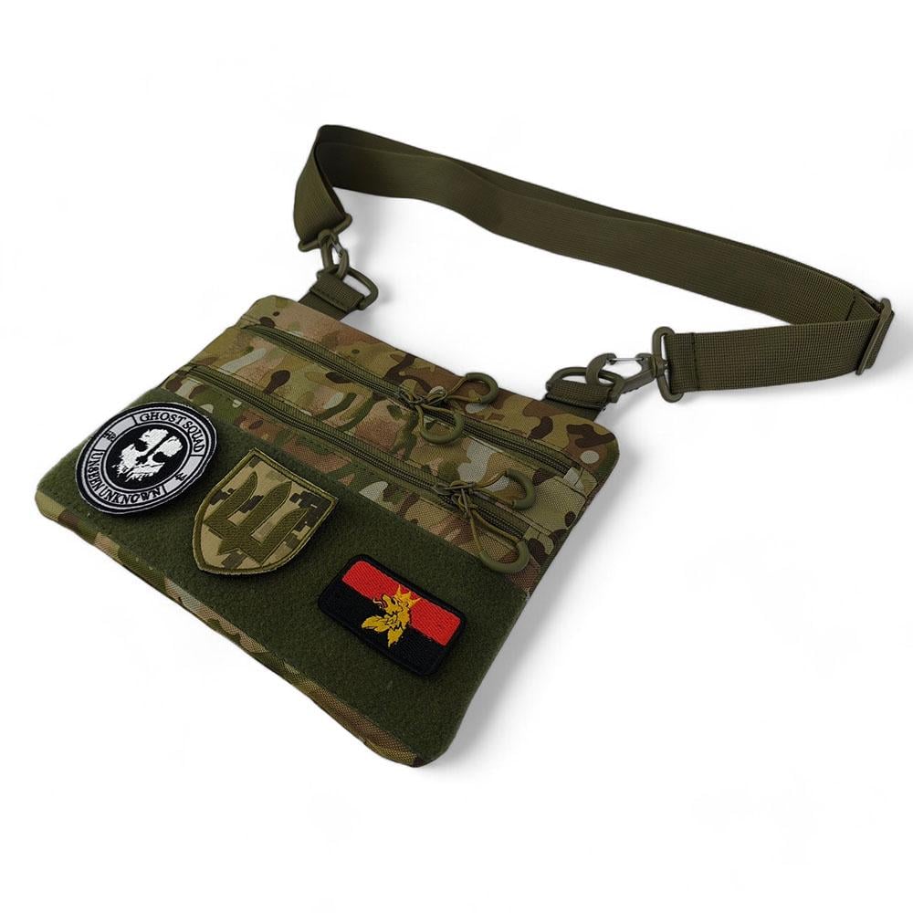 Сумка-кобура наплечная с липучкой для шевронов. Сумка-кобура наплечная с липучкой для шевронов.