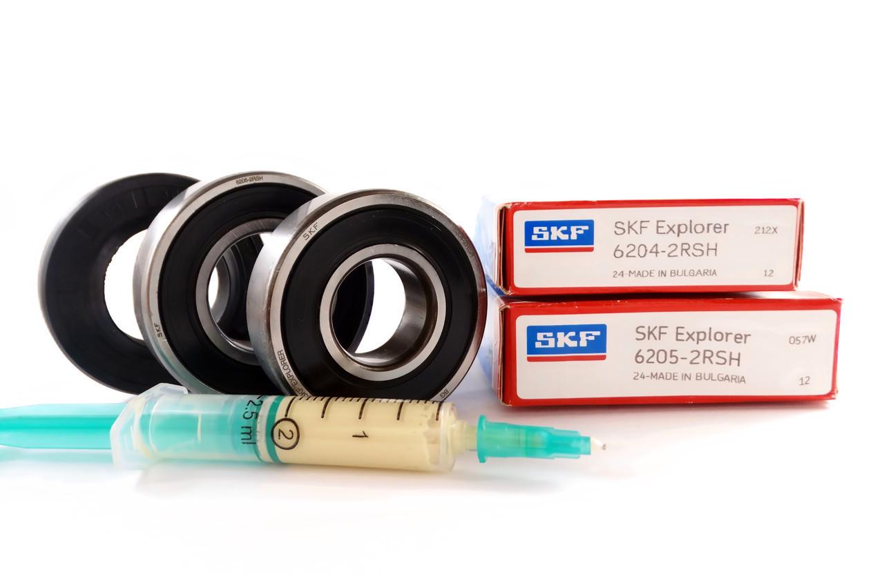Подшипники SKF 6204-6205 для стиральной машины Samsung сальник 30x60,55x10/12 мм смазка 2 мл (p2339)