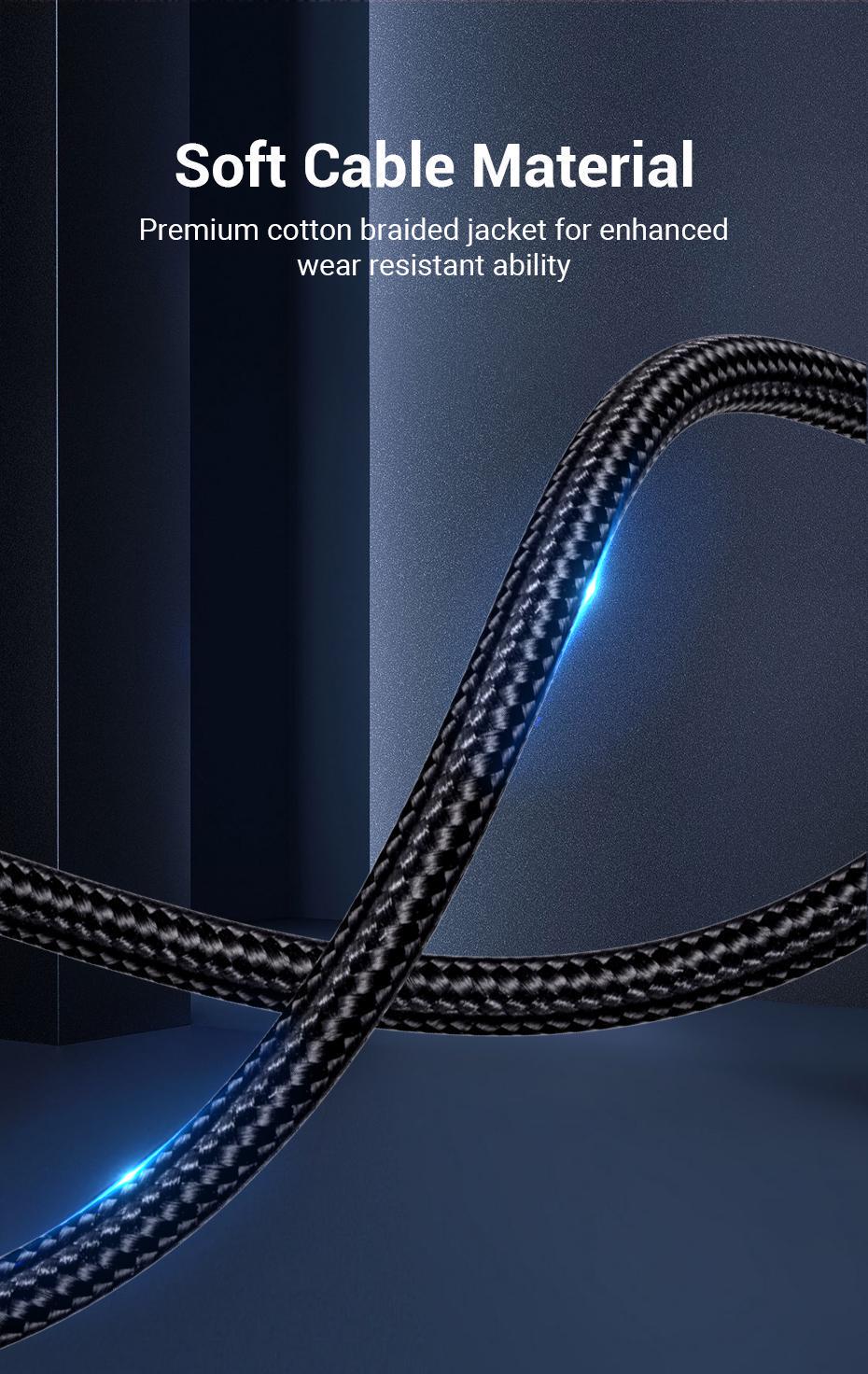 Кабель Vention 2м 2x 6,5 мм Jack-3,5 мм minijack HiFi AUX на 6.35 мм TRS L/R Канали TS 1/4" на TRS 1/8" в нейлоновій оплітці Чорний (BARHH) - фото 11