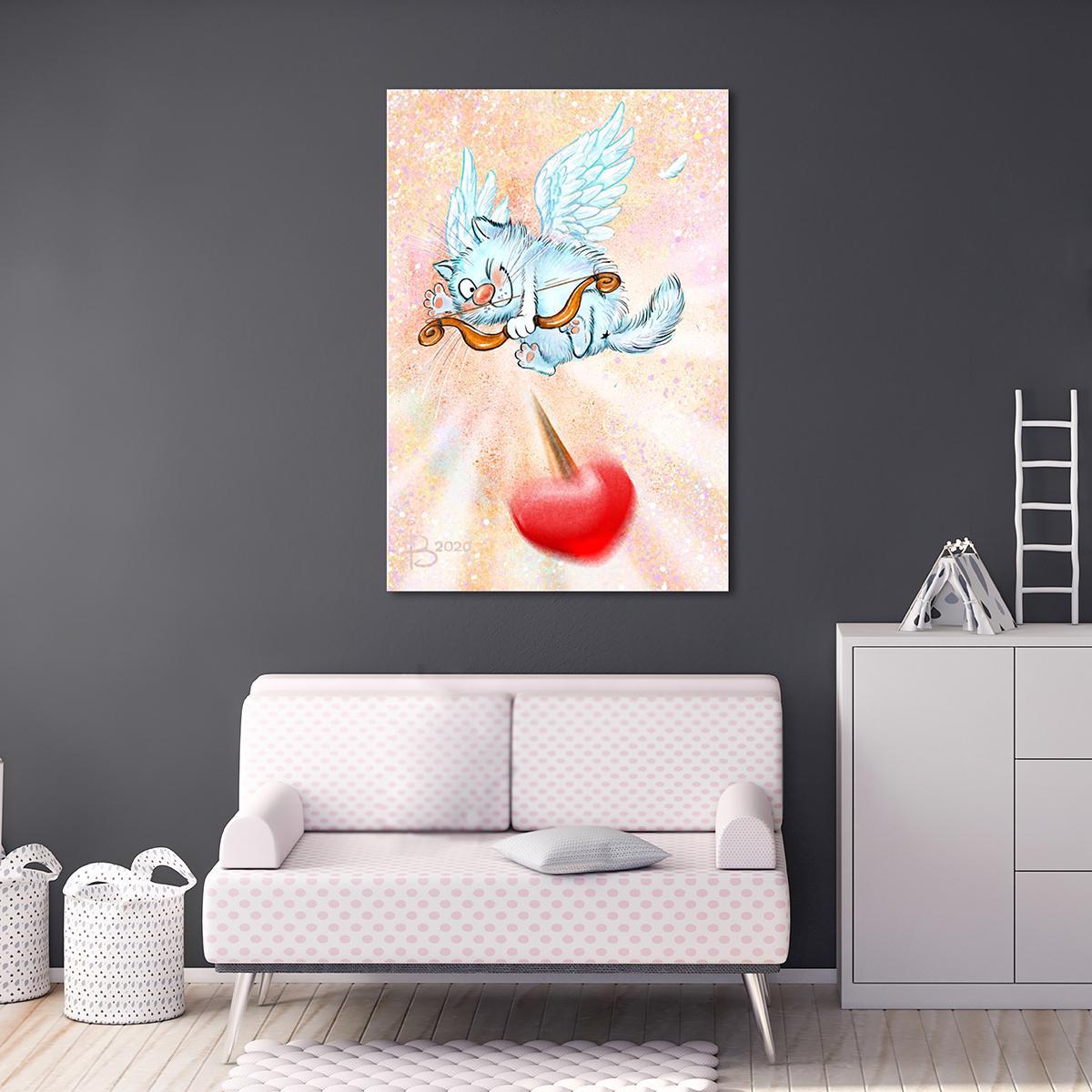 Модульная картина Амурчик 1 модуль 80x120 см (_rinaz_20201633005)