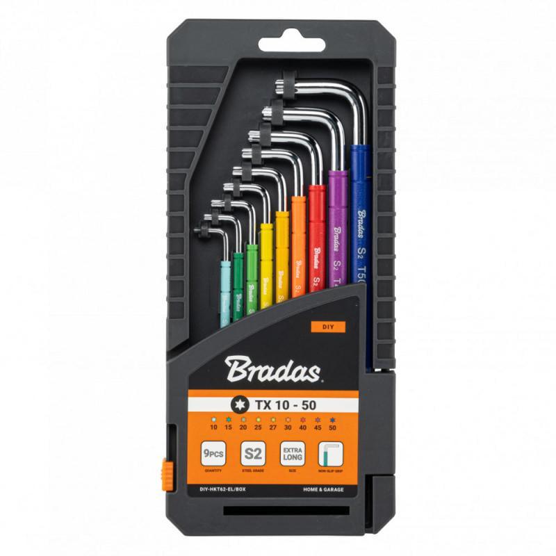 Набор ключей Bradas TORX TX 10-50 9 шт. удлиненные (DIY-HKT62-EL/BOX)