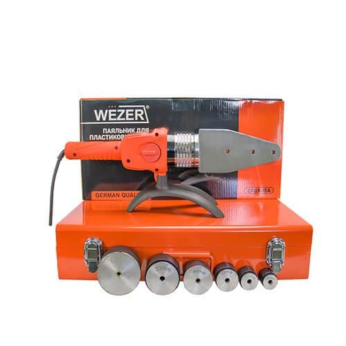 Аппарат для пайки пластиковых труб Wezer CF-63-15 2000 Вт с парными насадками Ø20/63 (1644905954) Аппарат для пайки пластиковых труб Wezer CF-63-15 2000 Вт с парными насадками Ø20/63 (1644905954)