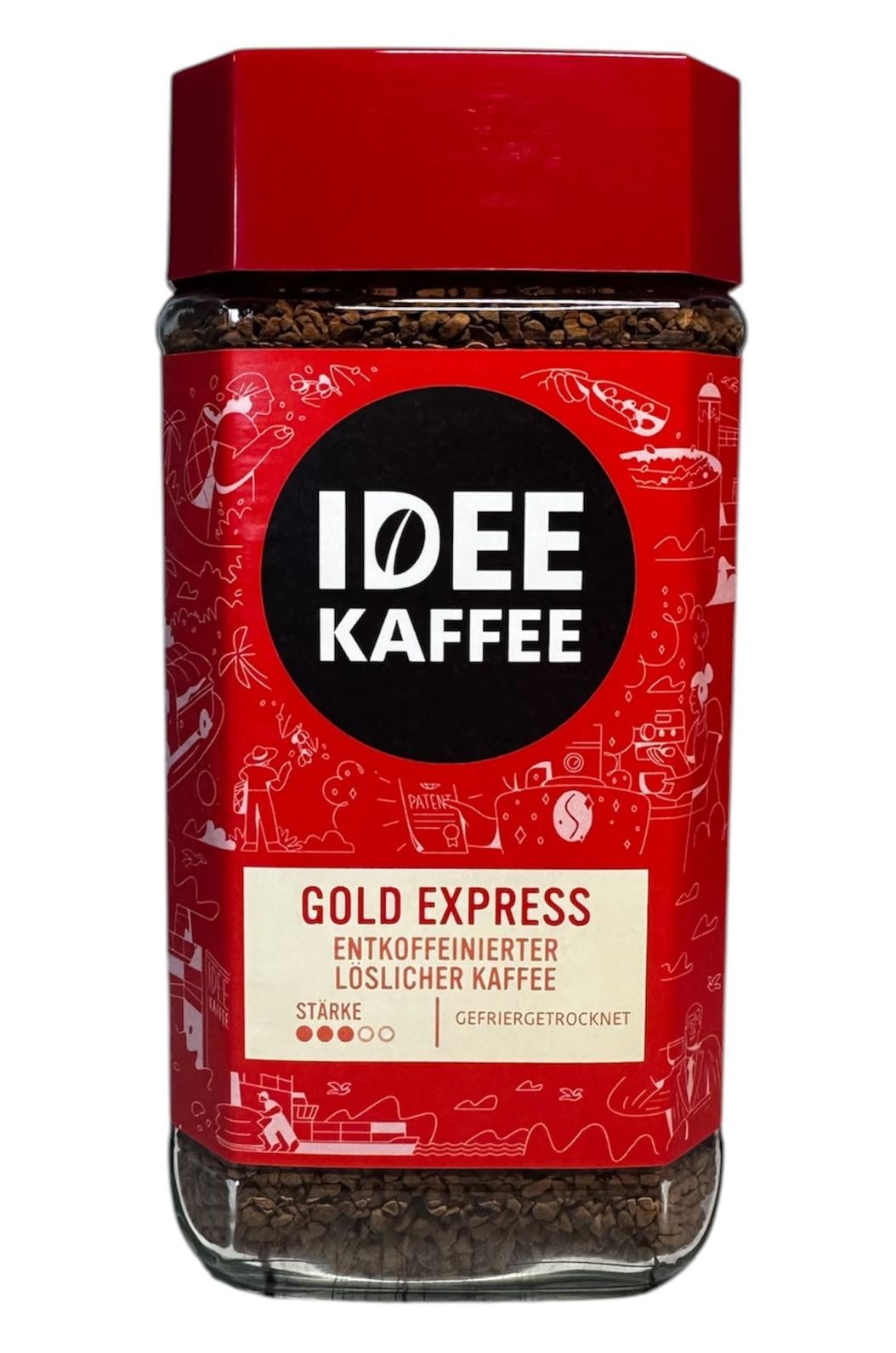 Кофе Idee Kaffee Entkoffeiniert J.J.Darboven растворимый без кофеина 200 г в стеклянной банке (55589)