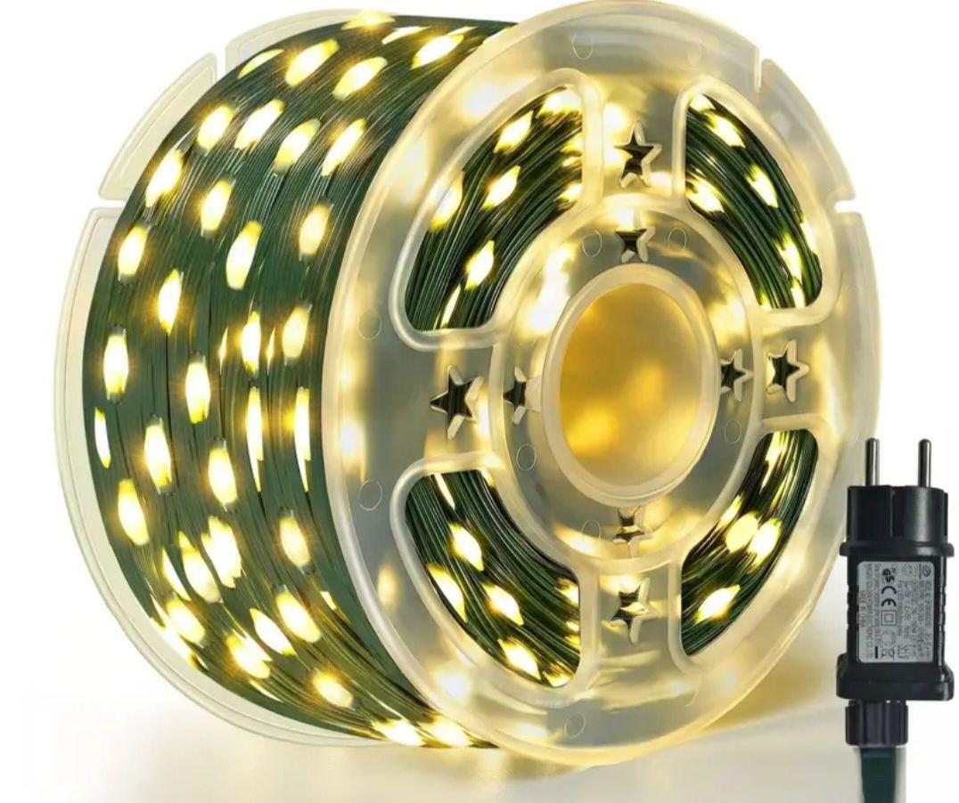 Гирлянда светодиодная на елку Роса нить с пультом 1000 LED 220V 8 режимов 100 м Тёплый (Л-011) Гирлянда светодиодная на елку Роса нить с пультом 1000 LED 220V 8 режимов 100 м Тёплый (Л-011)