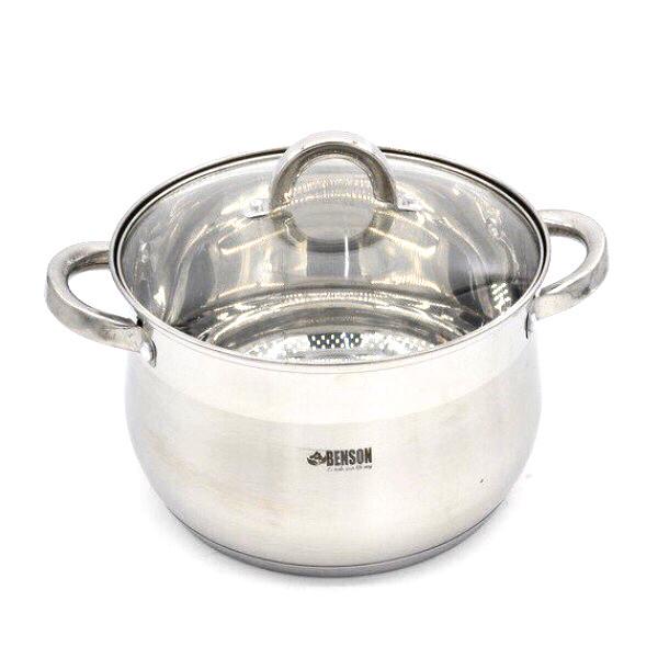 Набор кастрюль из нержавеющей стали 10 предметов Benson (BN-211) - фото 2