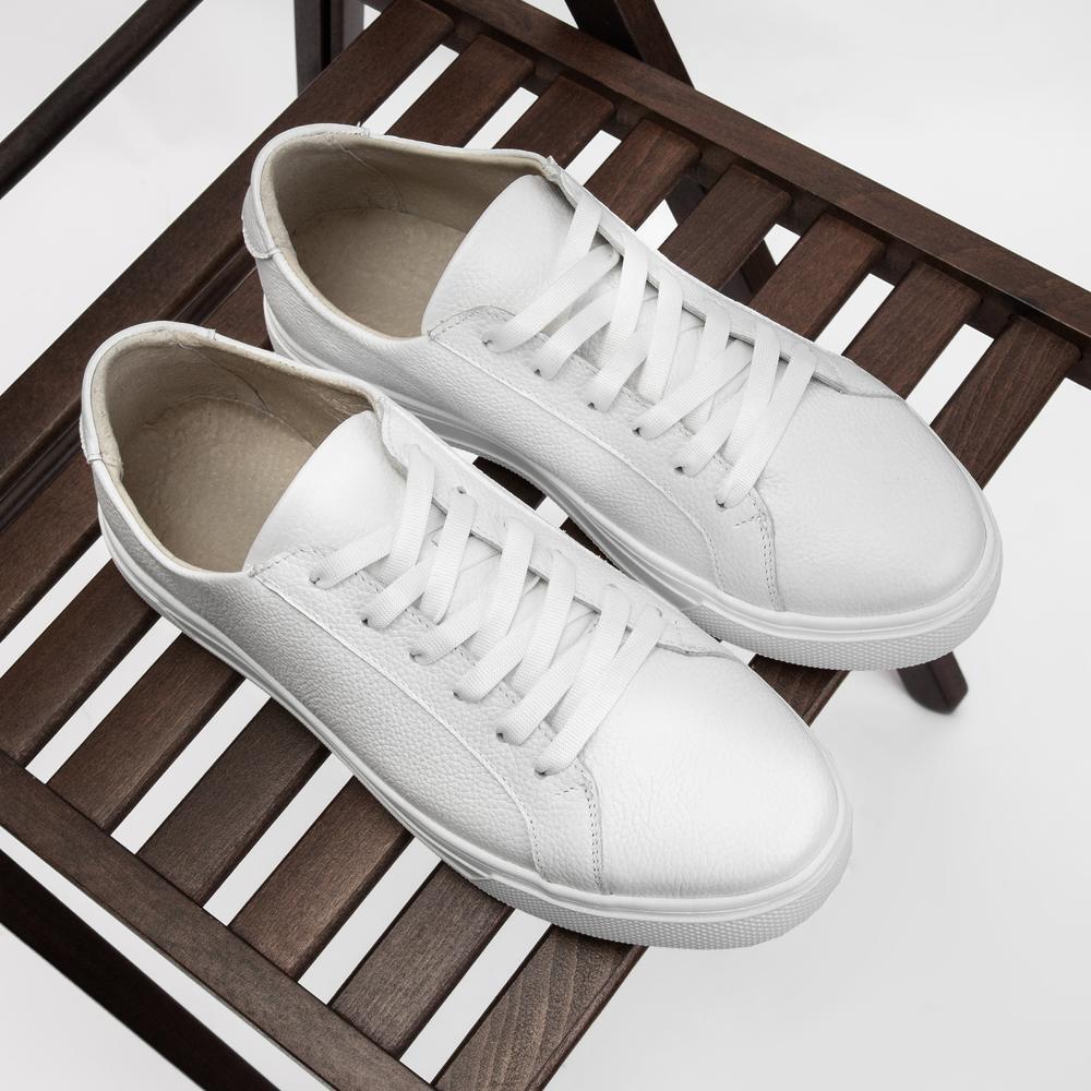 Кросівки чоловічі класичні Kindzer LUX 2202 з натуральної шкіри р. 38 Білий (220238) - фото 2 Кросівки чоловічі класичні Kindzer LUX 2202 з натуральної шкіри р. 38 Білий (220238) - фото 2