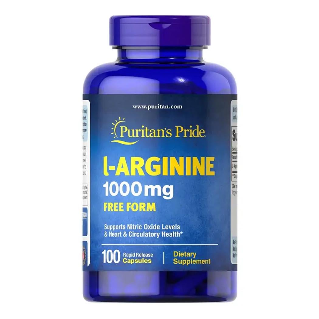 Аргінін Puritan's Pride L-Arginine 1000 мг 100 капс. (10742-01)