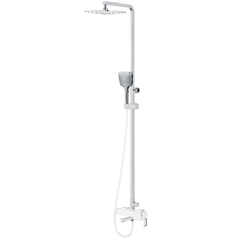 Душевая колонна со смесителем KOER KB-56009-04 3 функции Хром/Белый (KR5987) Душевая колонна со смесителем KOER KB-56009-04 3 функции Хром/Белый (KR5987)