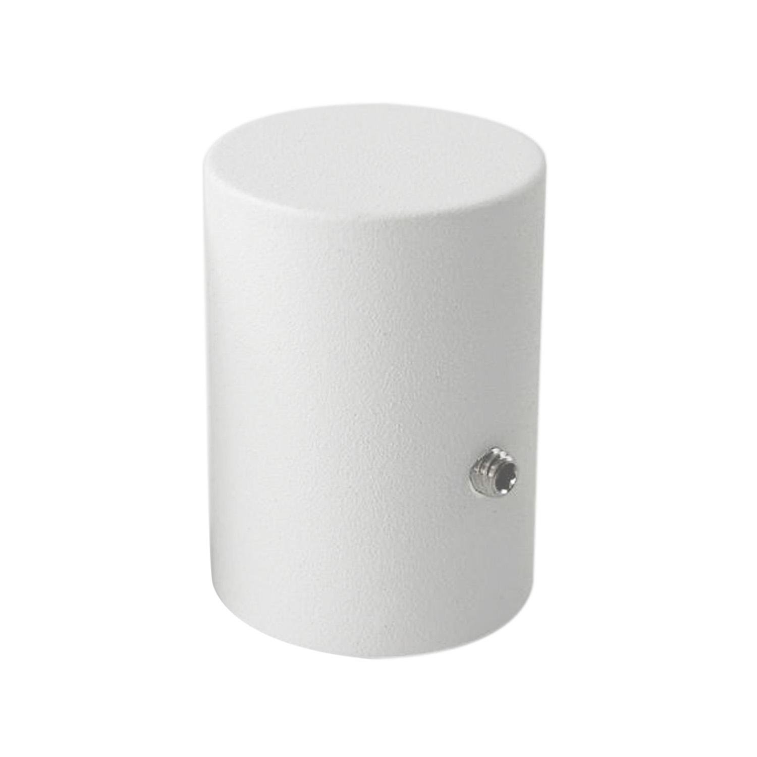 Заглушка 27х38 мм для гнучкого неону ⌀22 мм металева без отвору Білий