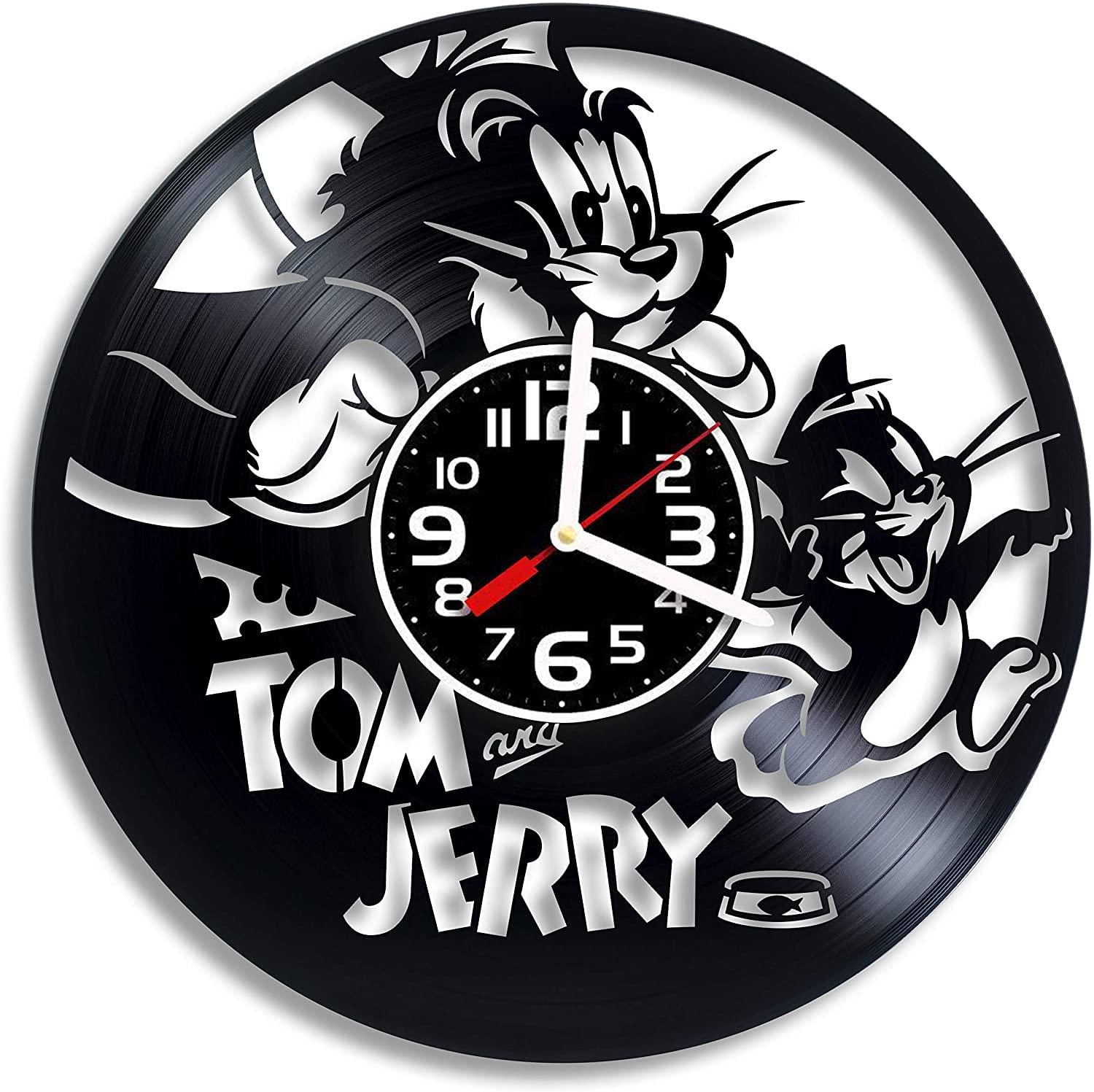 Часы настенные Том и Джерри 2065 из виниловой пластинки