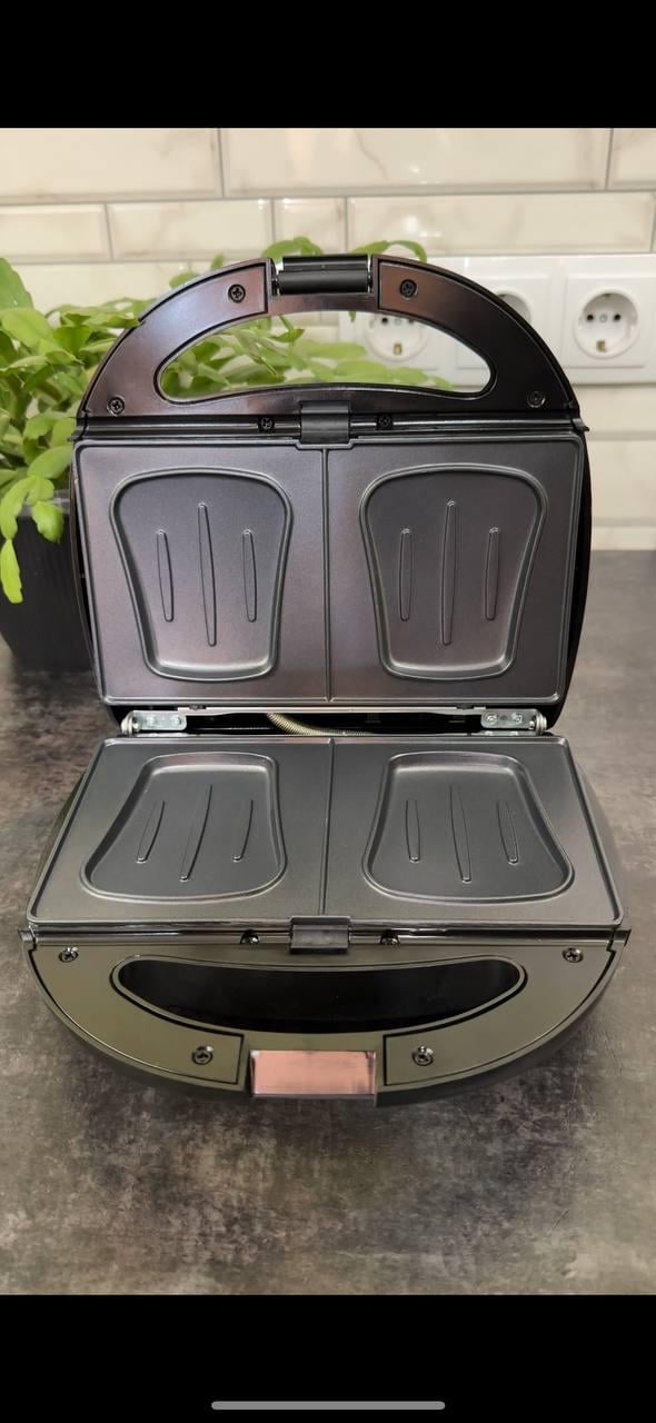 Мультипекар 6в1 1000 Вт 12 см Чорний - фото 8 Мультипекар 6в1 1000 Вт 12 см Чорний - фото 8