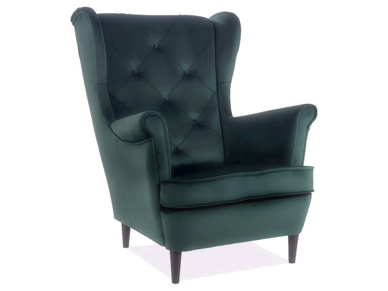 Кресло Lady Matt Velvet 75 Зеленый/Венге (LADYMV75Z)