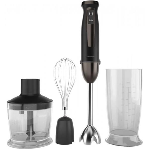 Блендер ручний занурювальний AIWA Kenkiri 1500 PLUS 1500W 2 швидкості TURBO 800 мл Black (ABL1500PLUS) Блендер ручний занурювальний AIWA Kenkiri 1500 PLUS 1500W 2 швидкості TURBO 800 мл Black (ABL1500PLUS)