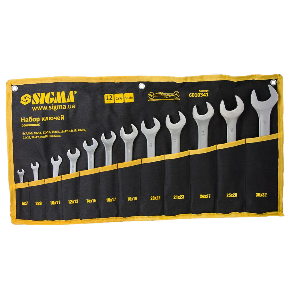 Набор ключей рожковых Sigma CrV 12 ед. чехол (6010341)