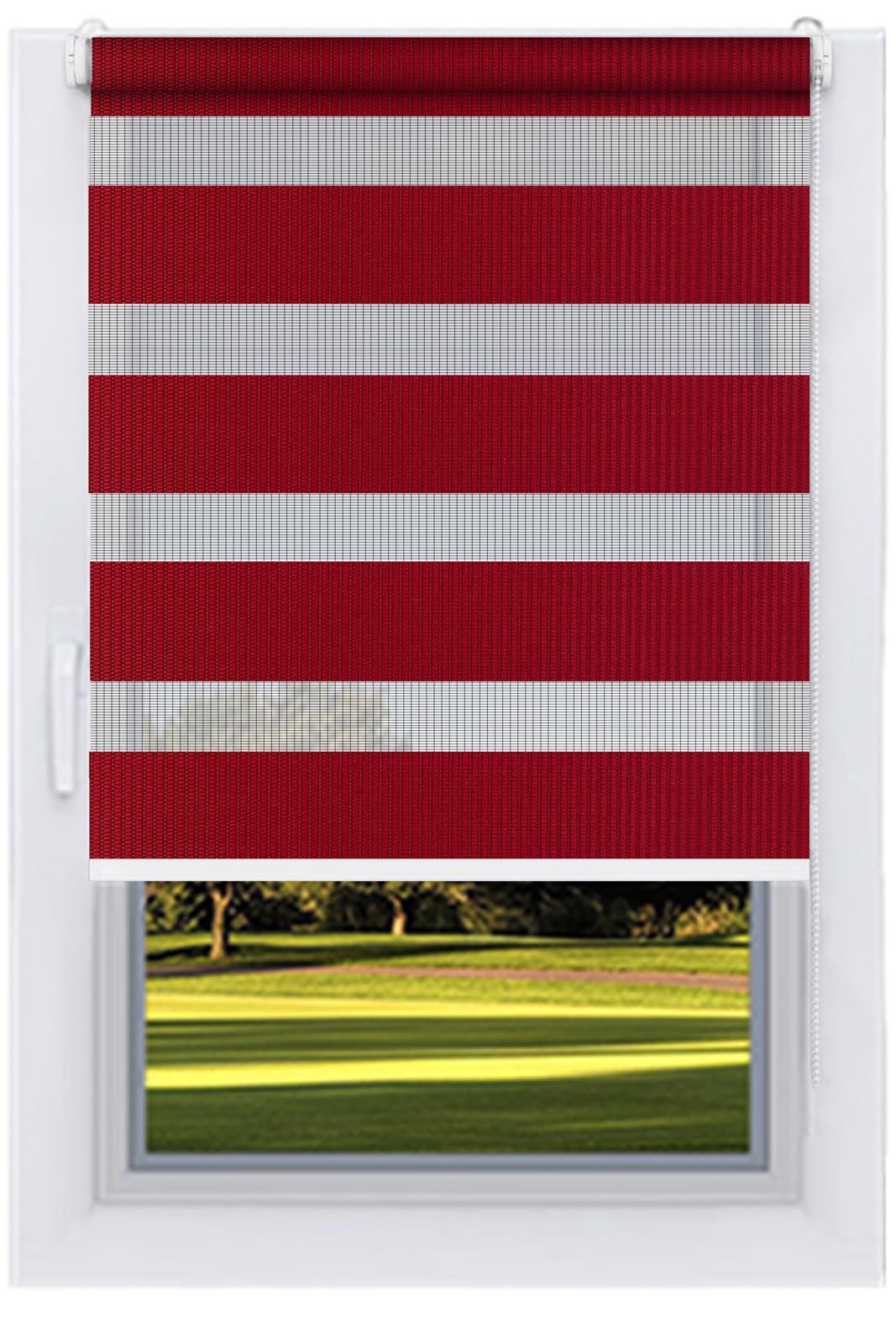 Ролета тканевая Decolux 148х160 см Стендаль Красный