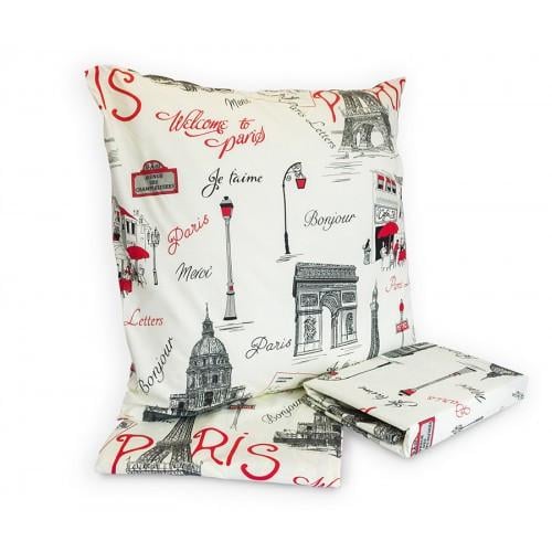 Наволочка Vilenna Ейфелева вежа бязь Голд 50х70 см Червоний