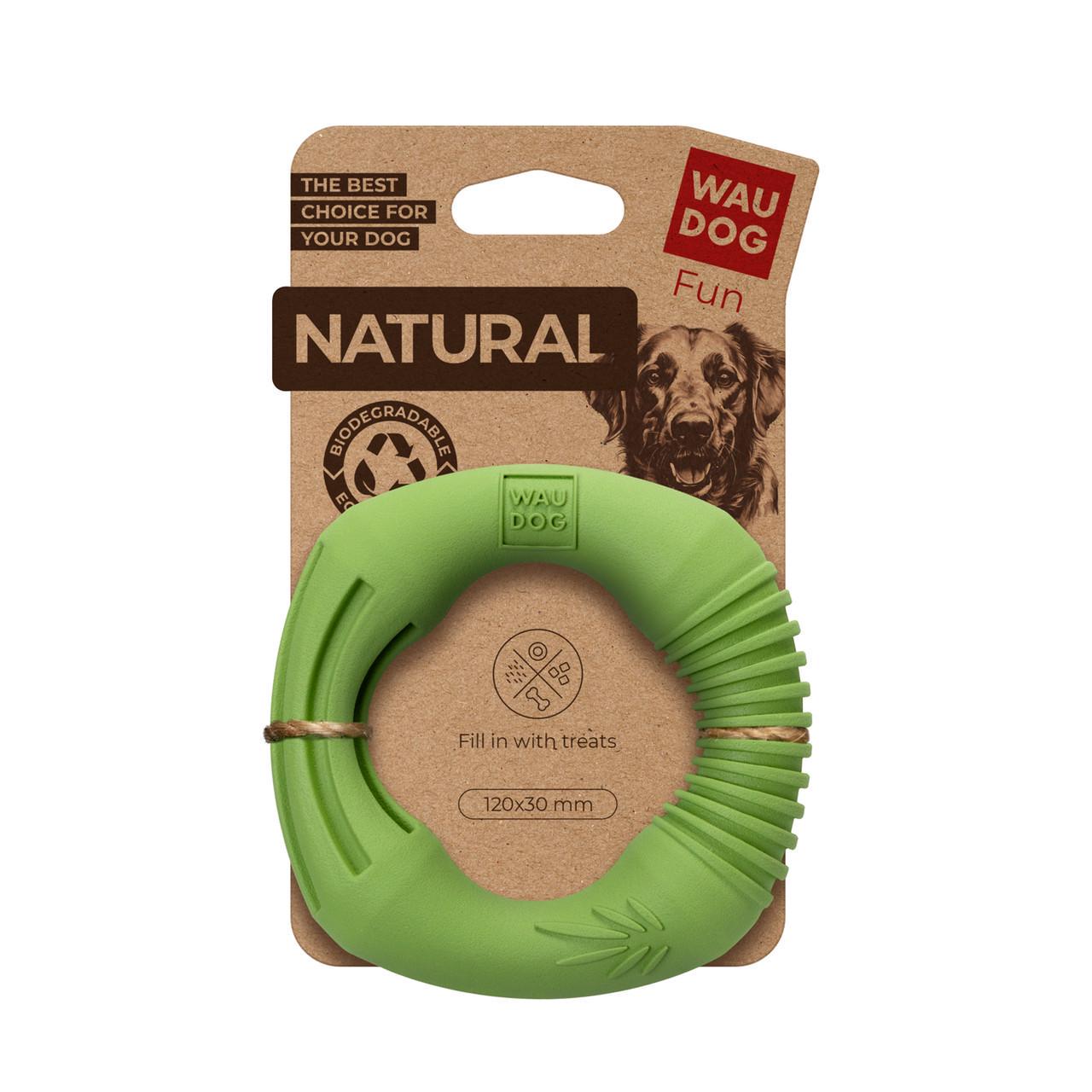 Игрушка для собак Waudog Fun Natural Кольцо биоразлагаемая резина Ø 12 см (621218)