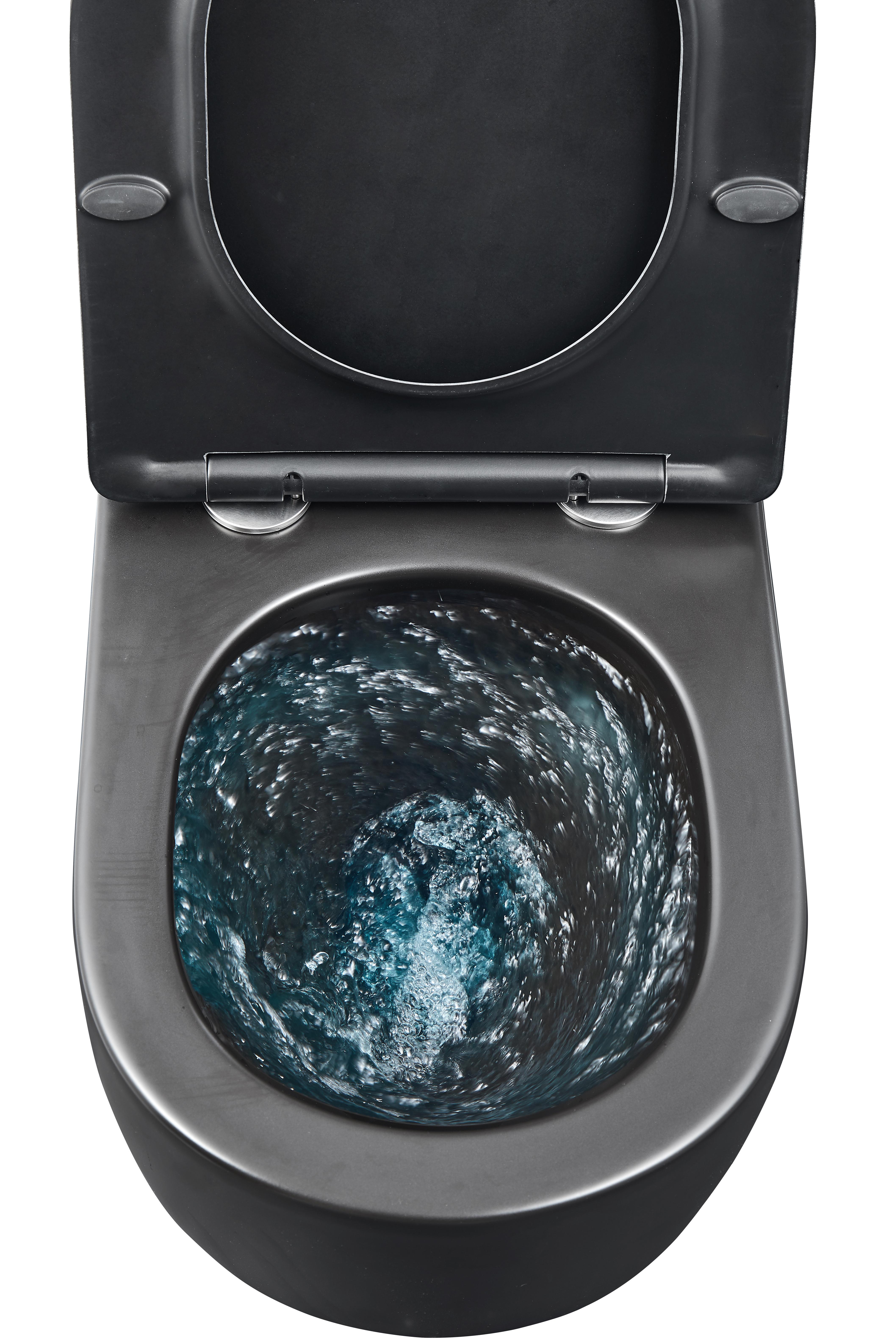 Унитаз подвесной MIXXUS Premium BEVEL-0301-T3 система смыва Tornado 3.0 515x355x365 мм Black (MP6595) - фото 2