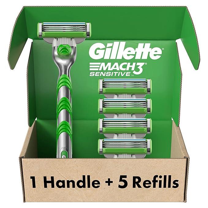 Змінні касети для гоління з ручкою GILLETTE Mach3 Sensitive 5 шт.