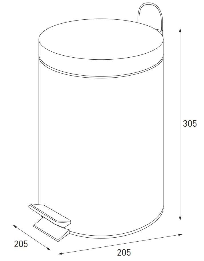 Ведро для мусора Zerix Solo-TC0107 круглое 7 л Черный (ZX5900) - фото 2 Ведро для мусора Zerix Solo-TC0107 круглое 7 л Черный (ZX5900) - фото 2