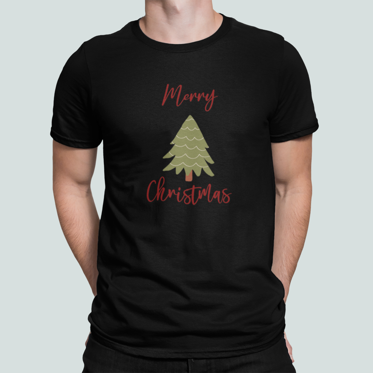 Футболка мужская новогодняя Stedman с принтом "Merry Christmas" M Черный (НГ187-2)
