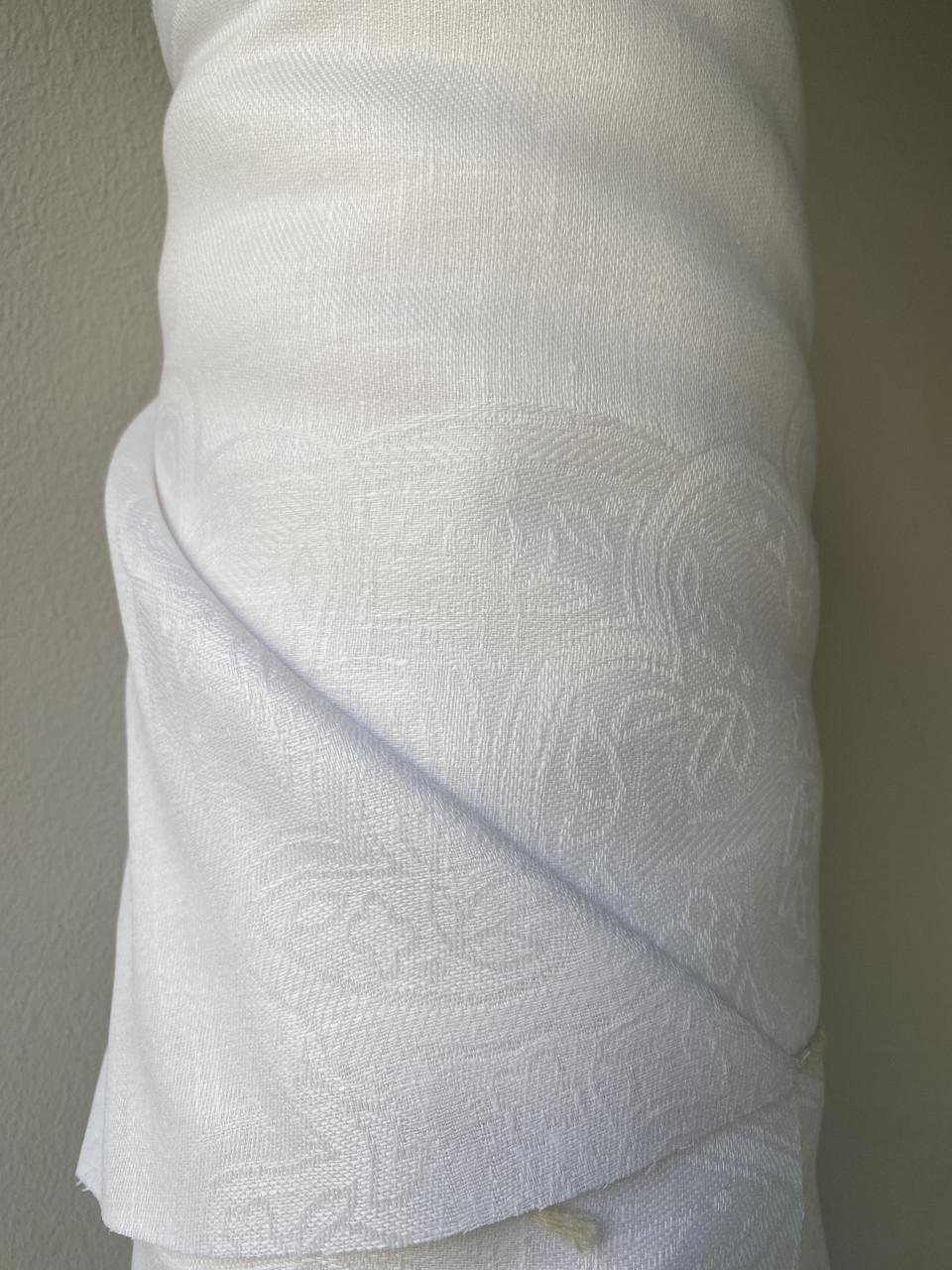 Тканина жакардова LINEN PLUS 100% льон 180 см 674 Білий