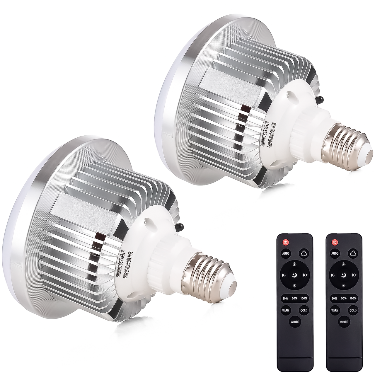 Лампа для софтбокса светодиодная Andoer SBK-01 с пультом для постоянного света E27 85W 2 шт. - фото 2 Лампа для софтбокса светодиодная Andoer SBK-01 с пультом для постоянного света E27 85W 2 шт. - фото 2