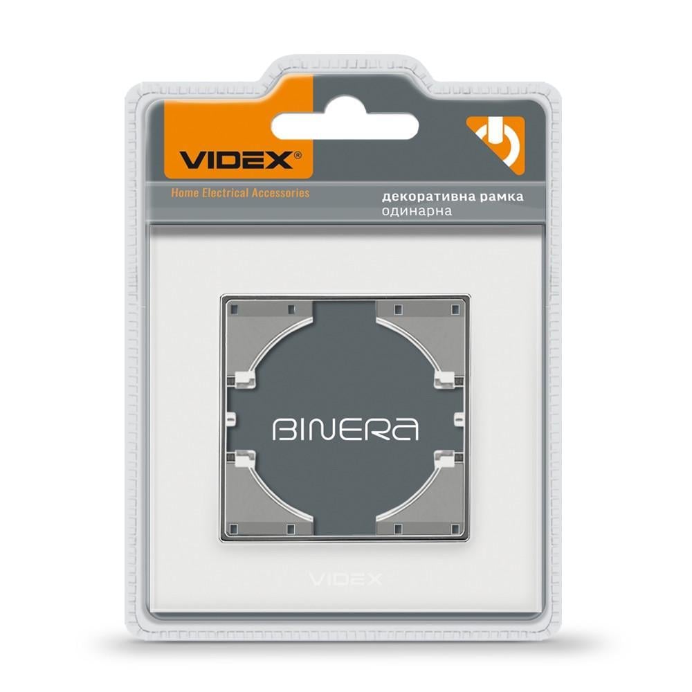 Рамка стеклянная горизонтальная Videx Binera VF-BNFRG1H-W Рамка стеклянная горизонтальная Videx Binera VF-BNFRG1H-W
